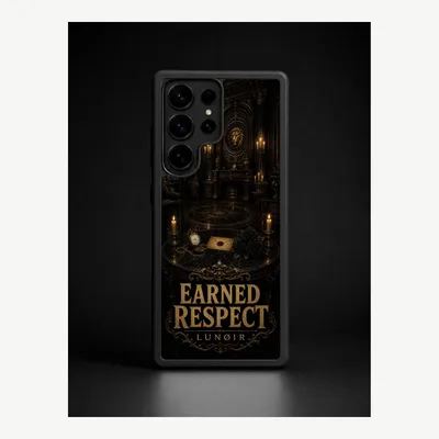 Imagen del producto de Funda para Samsung S25 Ultra, carcasa protectora para teléfono móvil con diseño "Respeto" – LUNØIR ©