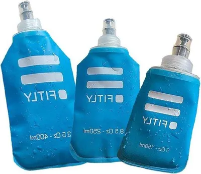Productafbeelding van Famanu opvouwbare waterfles, lichtgewicht - set van 3: 150 ml, 250 ml en 400 ml