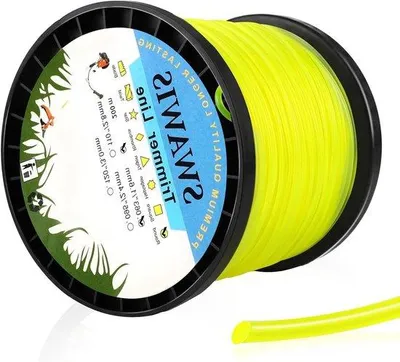 Produktbild von 16 mm/200 m Nylon-Gartenmäherfaden - Gelber Nylonfaden für Rasenmäher - Gelb