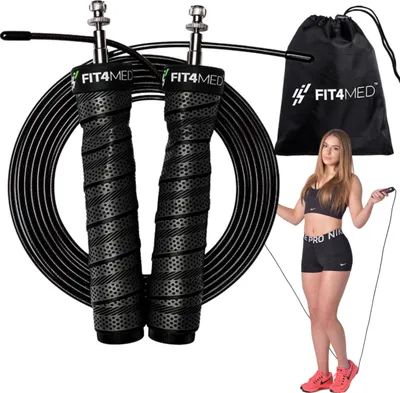 Produktbild von FIT4MED | Springseil - 3 M - Reguliert - Mit Lagern - Cardio-training