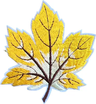 Produktbild von Herbstblatt Herbstblatt-Emblem-Aufnäher zum Aufbügeln, Gelb