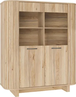 Produktbild von Furniture24 Vitrine Formswift Fosv623-D108 Lammelenschrank Mauvella Eiche
