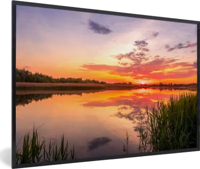 Produktbild von MuchoWow® Gerahmtes Poster Wasser - Luft - Natur 30x20 cm - Poster mit Schwarzem Bilderrahmen Wandposter Rahmen Foto Bilder - Kunstdruck - Bild-Poster