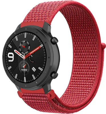 Produktbild von Strap-it Xiaomi Amazfit GTR Nylonarmband (Rot)