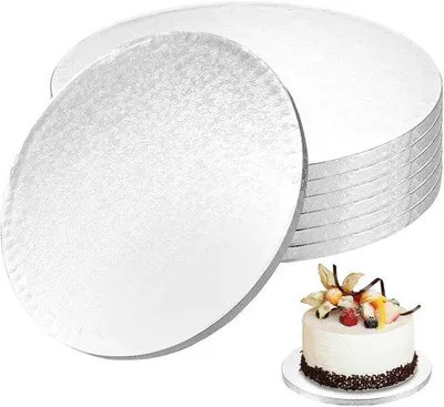 Produktbild von Famanu runde Tortenunterlagen - 6 Stück - Silber - 30 cm