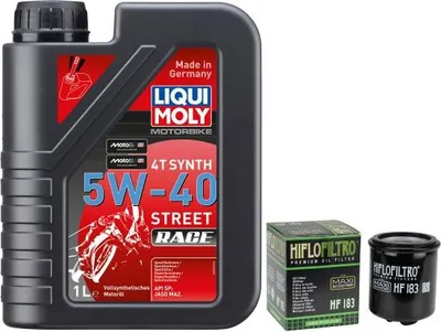 Image de Kit d'entretien pour Derbi Boulevard 125 VTHM571 2012, LIQUI MOLY 5W-40 Race 1L