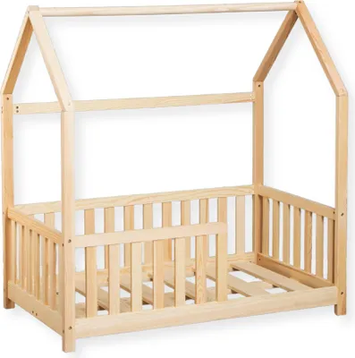 Produktbild von Buxibo Kinderbett – Holz–Kleinkindbett – Hausbett – 70x140 cm