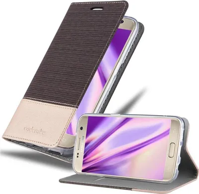 Obrázok produktu pre Cadorabo puzdro pre Samsung Galaxy S7 ochranné puzdro v sivej farbe puzdro na mobilný telefón obal na knihu