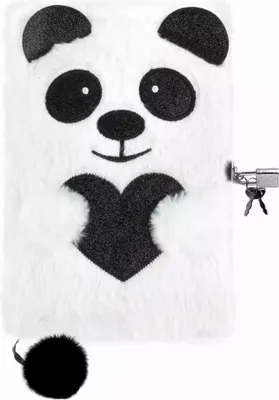 Image de Agenda en peluche avec cadenas Panda DERFORM