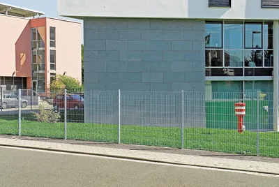 Produktbild von Alberts Doppelstabmattenzaun - Anbauset, Höhe 140 cm, Länge 2 m, feuerverzinkt, zum Einbetonieren