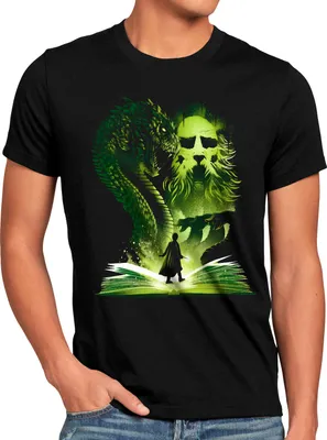 Produktbild von BaumwolleCloud Second Book Herren T-Shirt eule harry zauberstab besen zauberschule