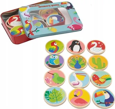 Produktbild von Gra drewniana memory 24 elementy