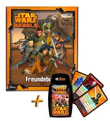 Produktbild von Star Wars Rebels Freundebuch + Top Trumps Quartettspiel Krieg der Sterne Jedi