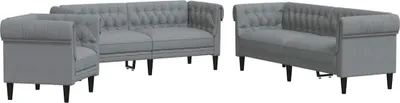 Produktbild von vidaXL Sofa Set Hellgrau Stoff