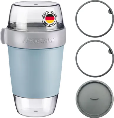 Produktbild von Westmark Lunchpot, 1150 ml, blau + 2 Dichtungsringe groß+1 Deckel, 528722EB