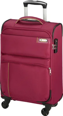 Produktbild von Stoffkoffer Handgepäck Rollen Trolley kleiner 55 cm Pink 2,2 kg Bowatex