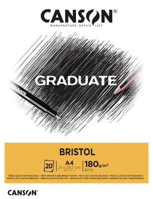 Zdjęcie produktu dla Canson Pad Graduate Bristol Szkicownik 20 A4 180 g