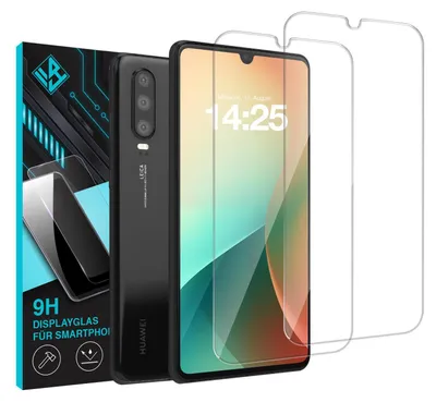 Produktbild von 2x 9H Schutzglas Displayschutzfolie für Huawei P30 Displayglas Displayschutz Glas Panzerfolie Schutzglasfolie