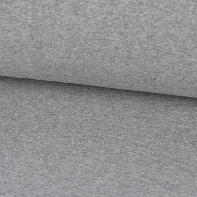 Produktbild von Bündchenstoff Strickschlauch Meterware Recycling hellgrau meliert 35cm