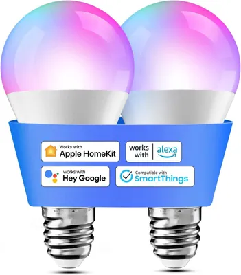 Obrázek produktu pro Sada chytrých žárovek Meross 2 LED žárovky kompatibilní s HomeKit Siri Alexa Google