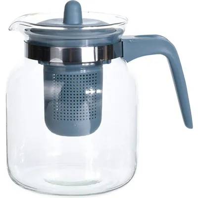 Produktbild von 12 Stück Glas-Teekannen 1,5L mit Teesieb und Deckel 1500ml