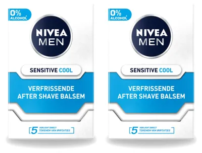 Produktbild von 2 x NIVEA MEN Sensitive Cool Aftershave Balsam - mit Kamille & Meeresalgen - 100 ml - Vorteilspackung - 2 Stücke