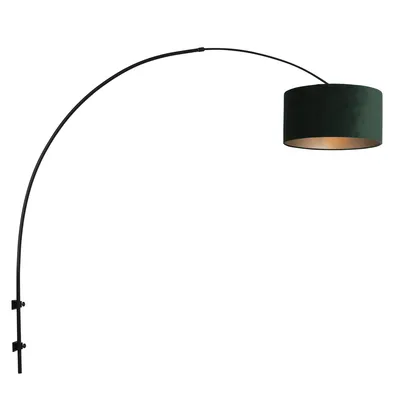 Produktbild von Wandleuchte, Textil grün, schwarz, verstellbar, L 160 cm