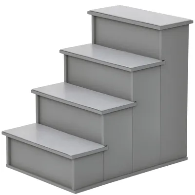 Produktbild von Haustiertreppe, für Hunde/Katzen, 4 stufig, Kurzplüsch, bis 30 kg, 40cm, für Sofa Bett Haustiere