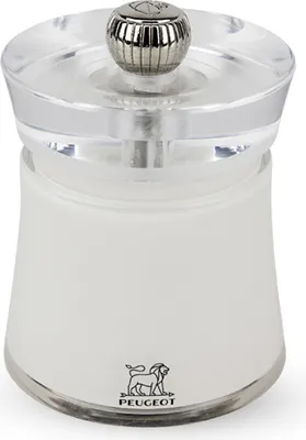 Produktbild von PEUGEOT Pfeffermühle BALI 8cm Weiß Acryl-ABS Stahlmahlwerk Gewürzmühle