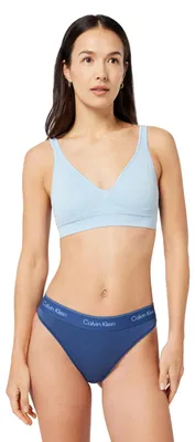Productafbeelding van Calvin Klein dames slip, hoge pijp, met logo-band, blauw (donker denim), maat S