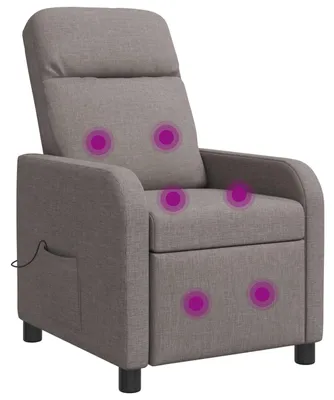 Immagine prodotto di Poltrona massaggiante relax, colore beige, rivestita in tessuto