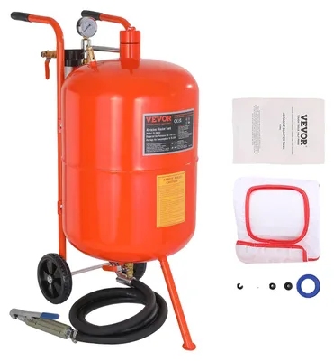Obrázok produktu pre Mobilný pieskovač VEVOR 75,7 l pieskovací prístroj cca 244 cm pracovná hadica Pieskovač 60-110 PSI pracovný tlak ideálny na odstraňovanie hrdze, farby, škvŕn a leštenie veľkých povrchov