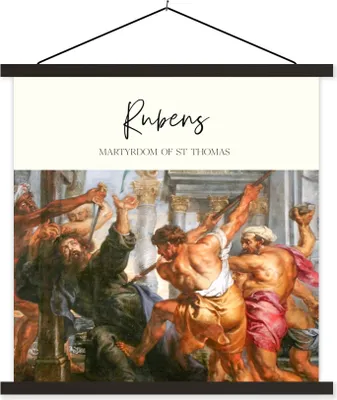 Produktbild von MuchoWow® Textilposter Malerei - Rubens - Barock 120x120 cm mit schwarzem Rahmen - Aufhängungsset