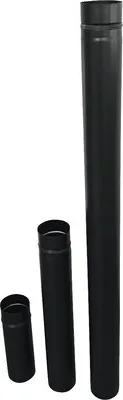 Produktbild von Pellet-Ofenrohr Bertrams Ø 80 mm pulverbeschichtet schwarz 0,25 m