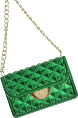 Produktbild von Christbaumschmuck Kunststoff 7,6cm Handtasche Figur Grün
