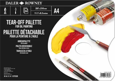 Produktbild von Daler-Rowney Papierpalette für Ölfarben A4 - 50 Blatt