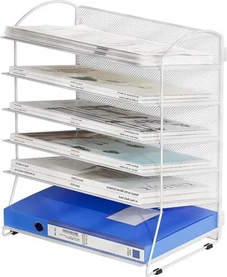 Obrázek produktu pro Kancelářský organizér se 6 přihrádkami – bílý