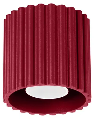 Image de Plafonnier AURA 1 bordeaux GU10 1xGU10 10W aluminium 10x10x10cm Sollux Lighting