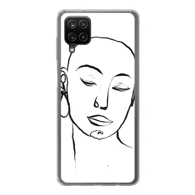 Produktbild von MuchoWow® Handyhülle Schutzhülle Hülle für Samsung Galaxy A12 Frau - Gesicht - Porträt Silikon Softcase Handy Hülle - Bild