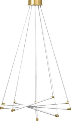Produktbild von LED-Deckenlampe, 50W, 5 anpassbare Lichtrohre, anpassbar, Deckenleuchte für Wohnzimmer, Esszimmer, Küche, Gold+Weiß