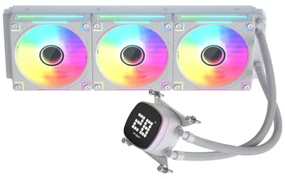 Image de FSP AD36-W, système de refroidissement liquide tout-en-un, couleur blanche, éclairage ARGB, refroidissement liquide, ventilateur de 12 cm, couleur blanche