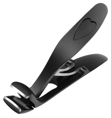 Produktbild von Zehennagelknipser mit Auffangbehälter, ergonomisch, Edelstahl, Schwarz