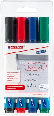 Produktbild von Edding Flipchartmarker 383 1-5 mm 4er-Set