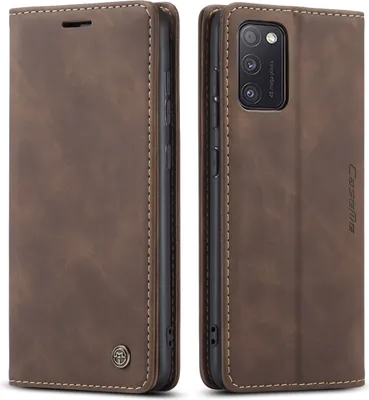 Produktbild von Samsung Galaxy A41 Hülle, LaimTop Retro Kunstledertasche mit Standfunktion Schutzhülle für Samsung Galaxy A41 Kaffee