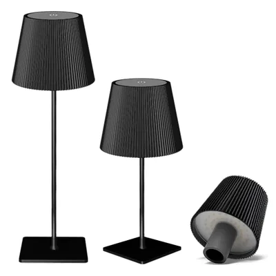 Produktbild von 3 in1 Tischlampe Kabellos,LED Tischleuchte,Dimmbar Touch Akku Tischleuchte,USB-Lade-Nachttischlampe, multifunktionale Weinflaschenlampe,Schwarz