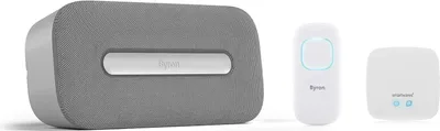 Produktbild von Byron Funk-Türklingelset Wireless doorbell set BY931HW, Grau, Weiß, 90 dB, Haus, IP44, Kunststoff, Berührung