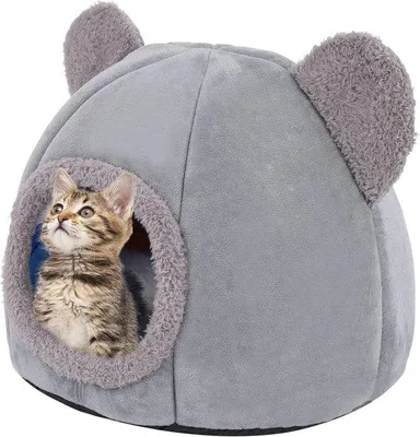 Produktbild von Katzenhaus – Kuschelig und gemütlich – Waschbares, warmes Winter-Flausch-Katzenhaus