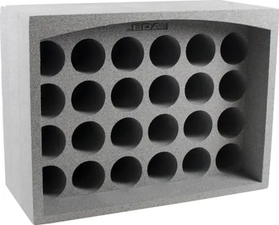 Produktbild von EDA Flaschenregal für 24 Flaschen aus Polystyren grau