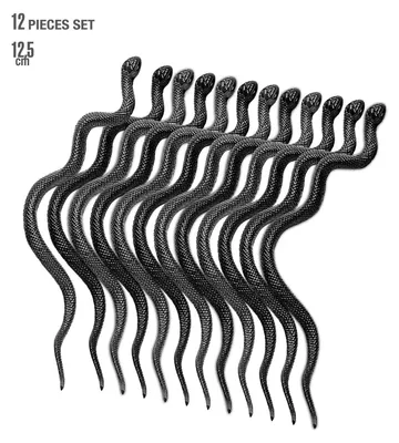 Produktbild von 12 Kriechende Schlangen - 12,5 cm - Reptilien Tischdeko
