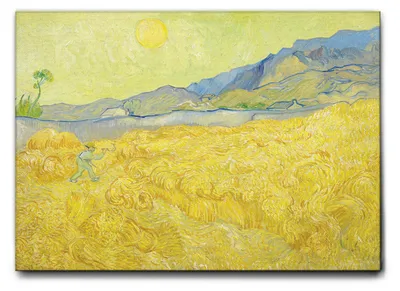 Immagine prodotto di Vincent Van Gogh - Campo di grano con falciatore - 140L x 100l cm - Quadro Tela Canvas Telaio Standard